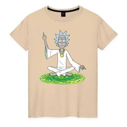 Футболка женская ВсеМайки Rick Sanchez бежевая 4XL в Хендерсон